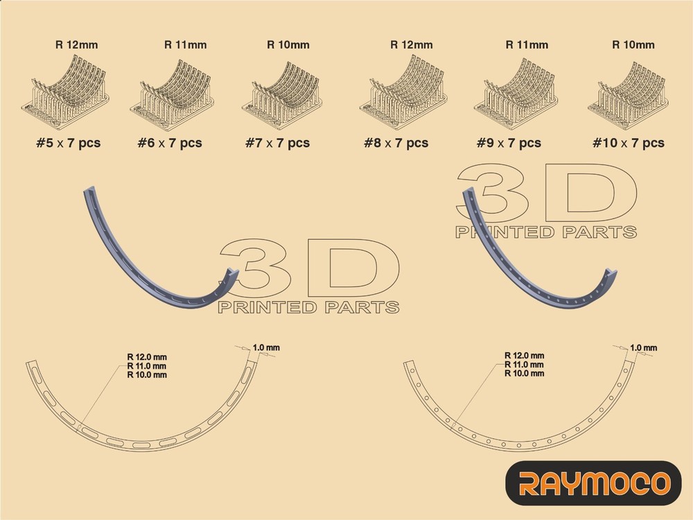 RAYMOCO R48.116.00 1/48 Flexible Internal Structural Elements.