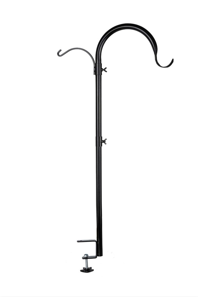 Three Span Deck Hook, 37 Inches Deck Bird Feeder Pole, Hanging Baskets Porch ...