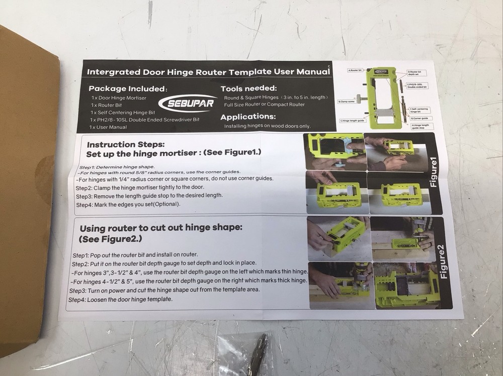 Sebupar Hinge Router Template