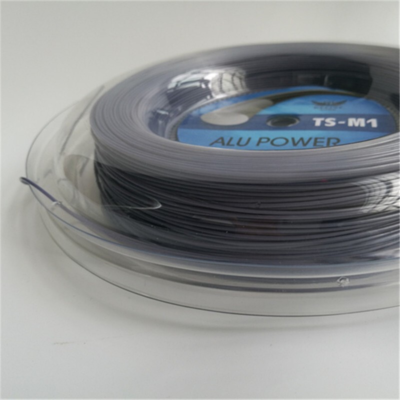 Top quality polyester grey reel tennis racket string 200m
