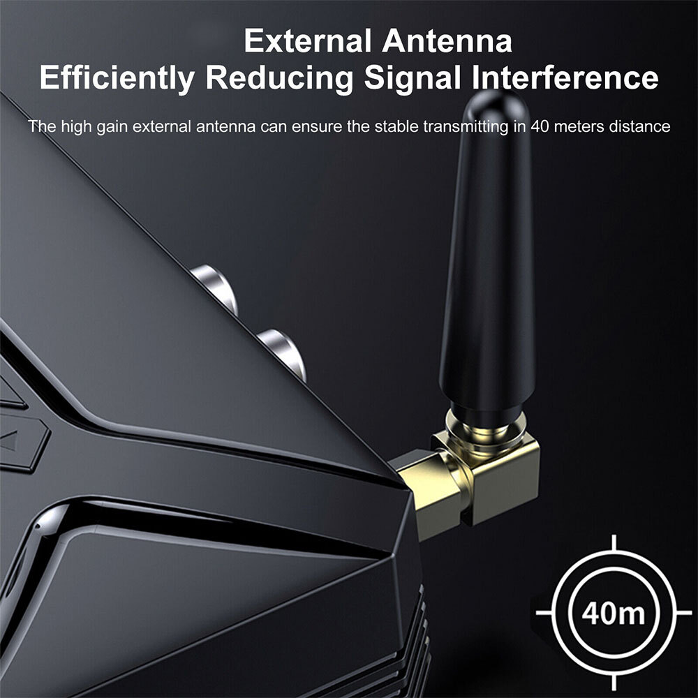 Bluetooth 5.1 Transmitter Receiver Long Range for TV Home Stereo Audio Adapter*