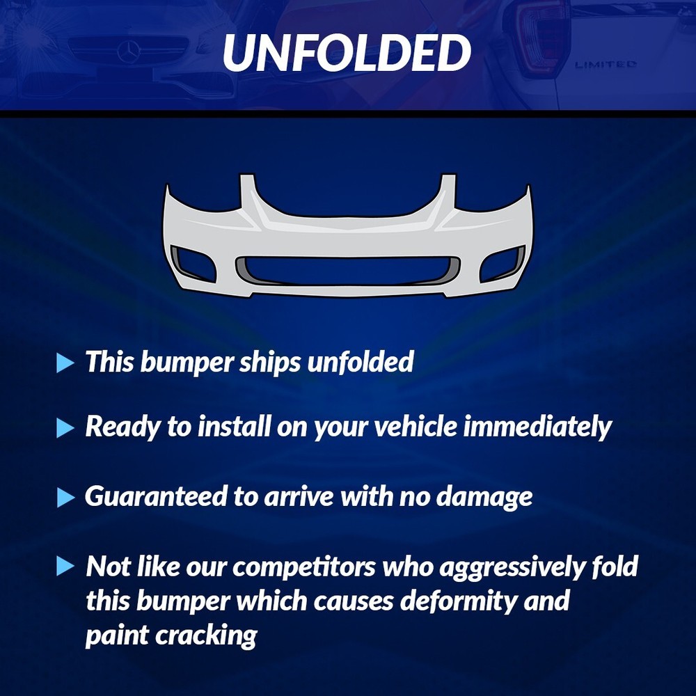 NEW Primed 2014-2017 Buick Regal Unfolded Front Bumper W/ Sensor Holes