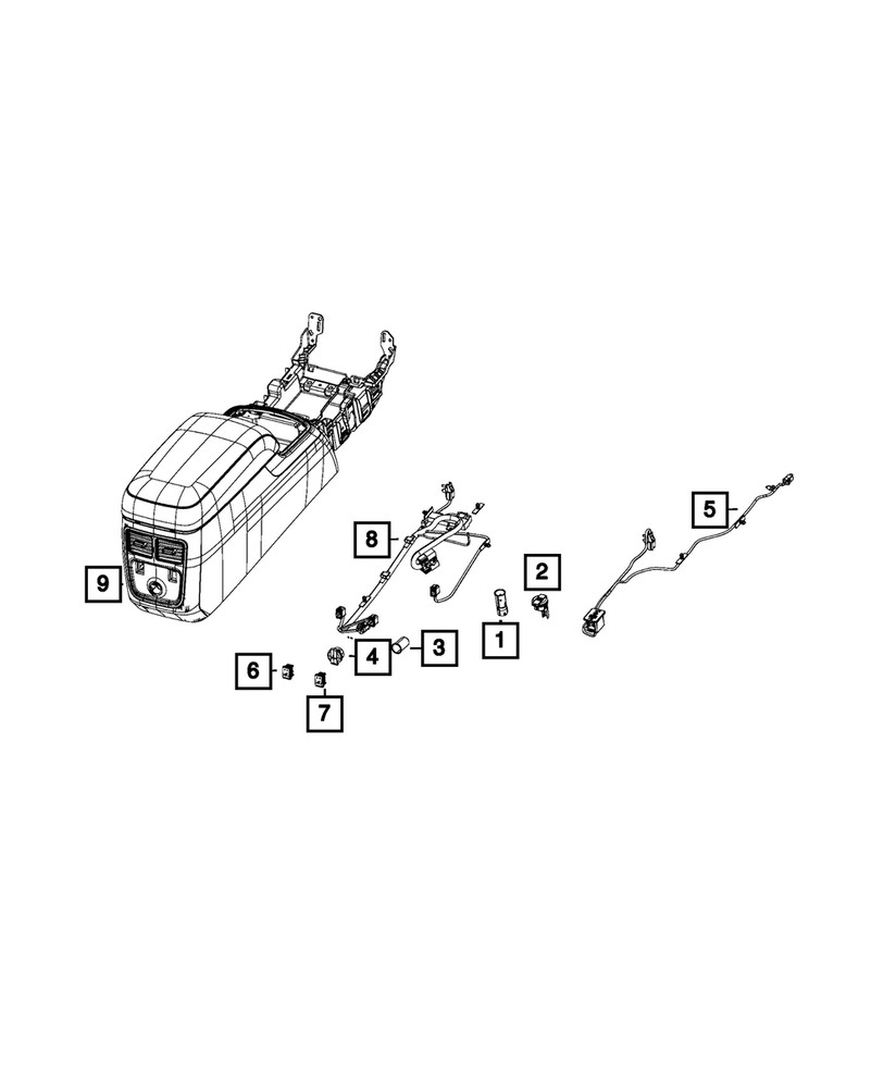 Genuine Mopar Console Wiring 68138941AC