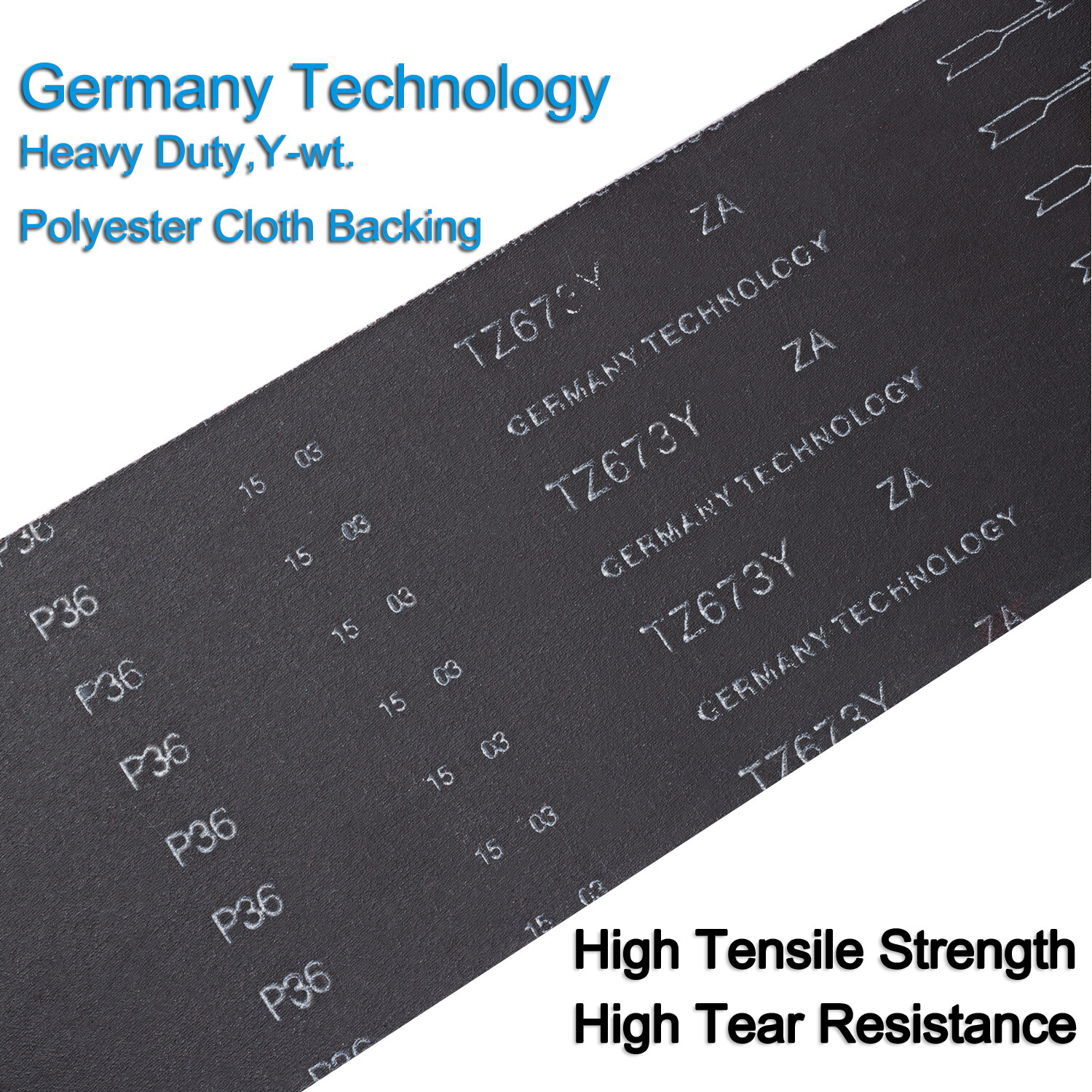 3PCS 6 x 48" Sanding Belts with Zirconia Grains SandPaper for Metal Grinding P36