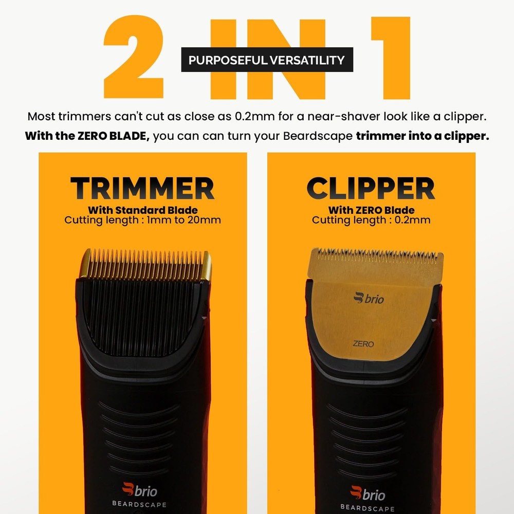 Brio Zero Blade Compatible Beardscape V2 & V1 Blade, Gold