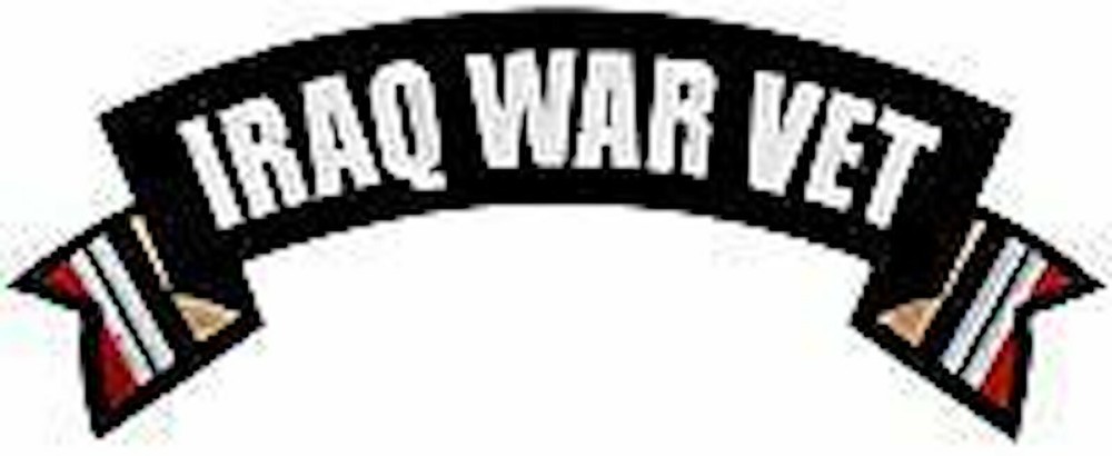 IRAQ WAR VETERAN ROCKER EMBROIDERED JACKET PATCH