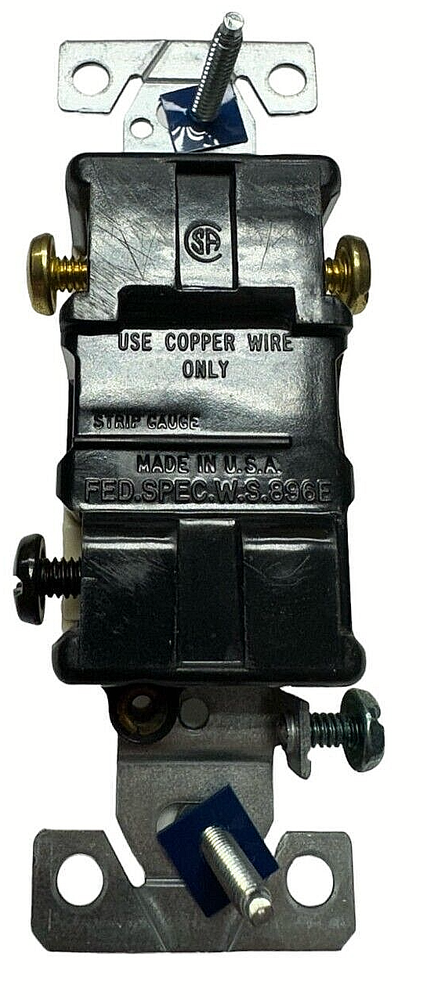 Cooper CS320B Brown 3-Way Toggle Wall Light Switch 20A, 120V/277V