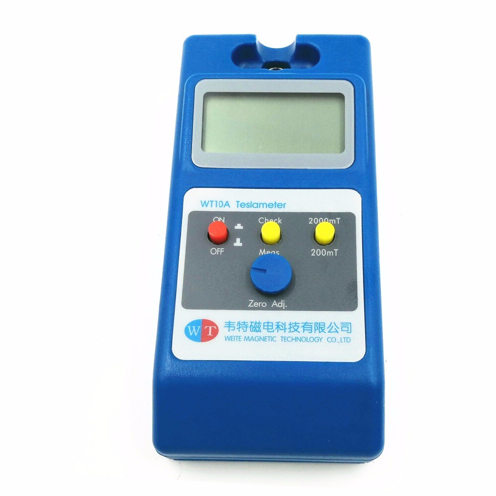 WT10A LCD Tesla Meter Gaussmeter Surface Magnetic Field Tester Ns Function