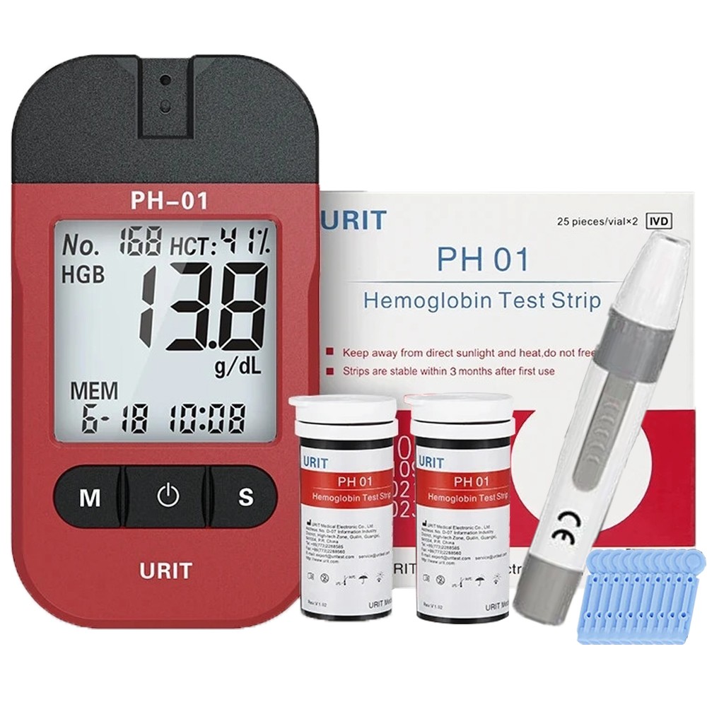 Home Hemoglobin Analysis Tester Meter Hb Analyzer Tester Strip 50 Test Paper we2
