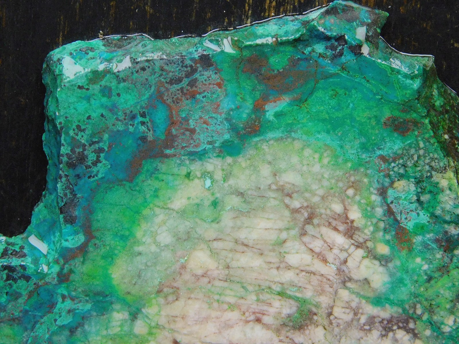 Chrysocolla lapidary cabbing slab 6mm thick