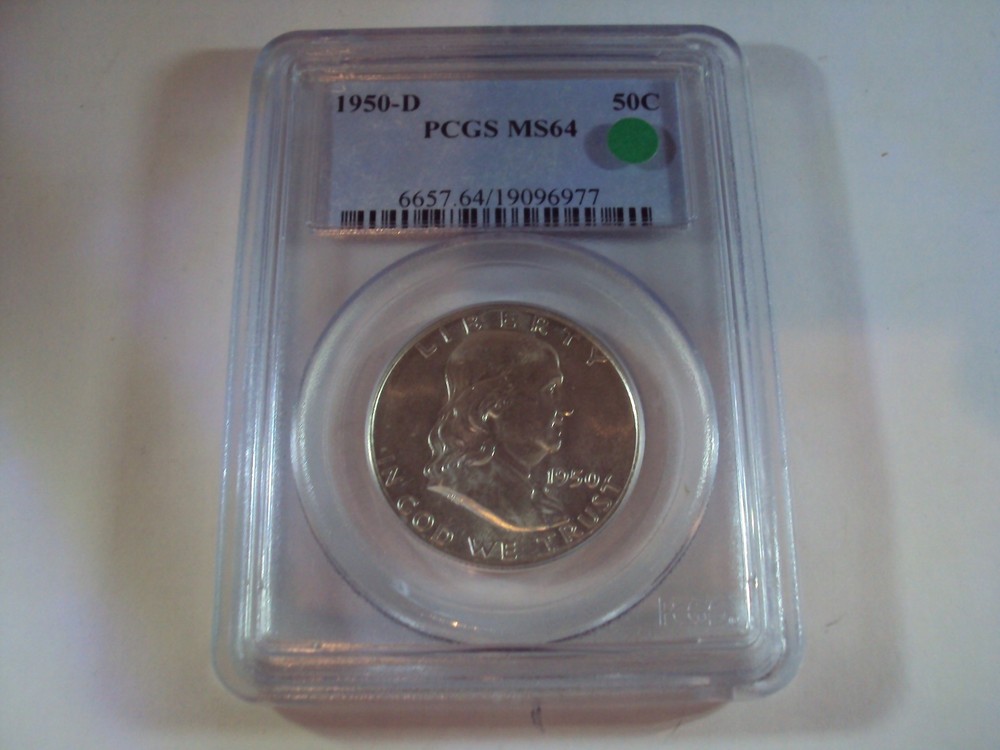 1950 d PCGS MS 64 Franklin Half Dollar