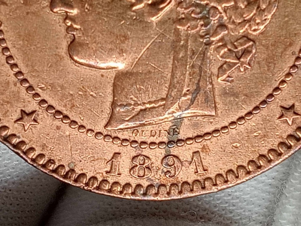 1891 - France 10 Centimes (VF)