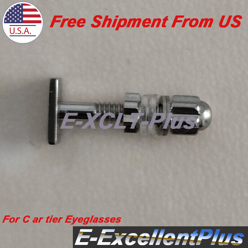 2PCS Rectangle Screw&Bolt Set Replacement For C ar tier Eyeglasses Frame Silver