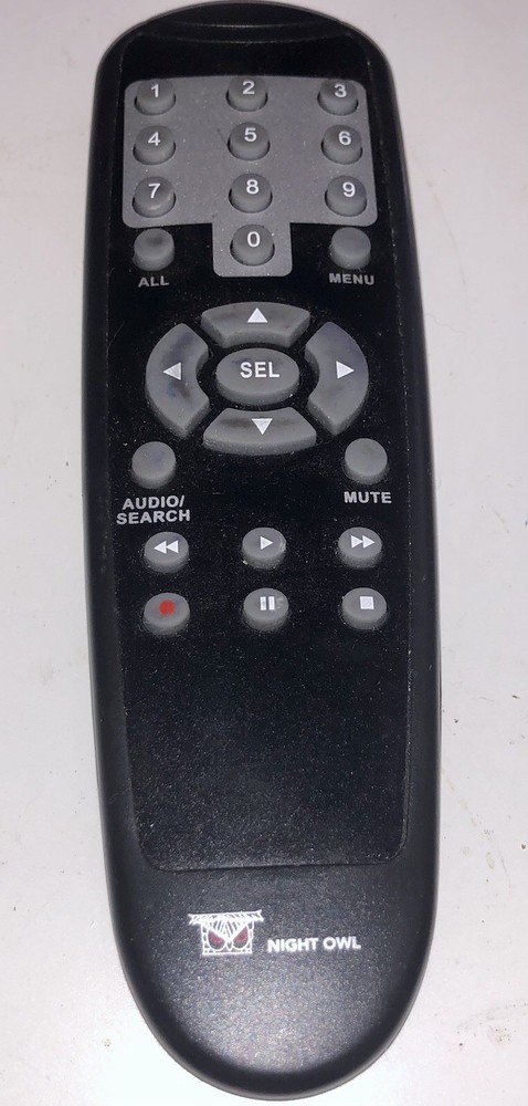 Night Owl DVR security system remote control, specifically model REM-AHD10