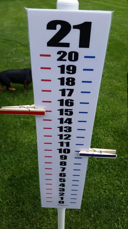 Set of 2 Easy Read - Cornhole Scoreboard Score Keeper - Corn Hole