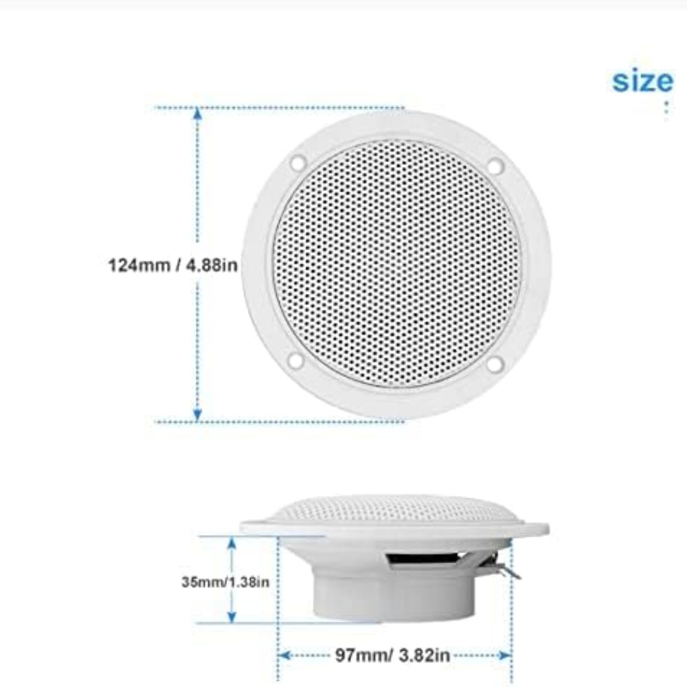 2 SPEAKER BATHROOM KITCHEN WIRELESS BLUETOOTH AMPLIFIER 2x4 INCH CEILING SPEAKER