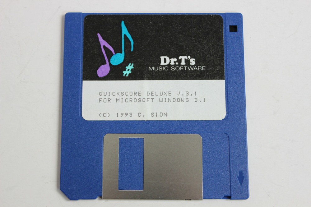 DR.T'S MUSIC SOFTWARE QUICKSCORE DELUXE WINDOWS VERSION WINDOWS 3.1