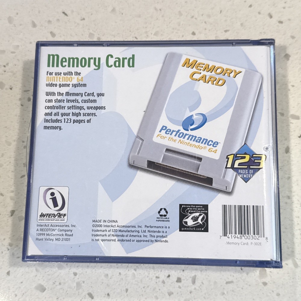 Nintendo 64 Performance Memory Card in Case