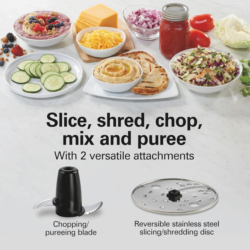 Food Processor & Vegetable Chopper Slicing Shredding Mincing & Puree 10 Cups