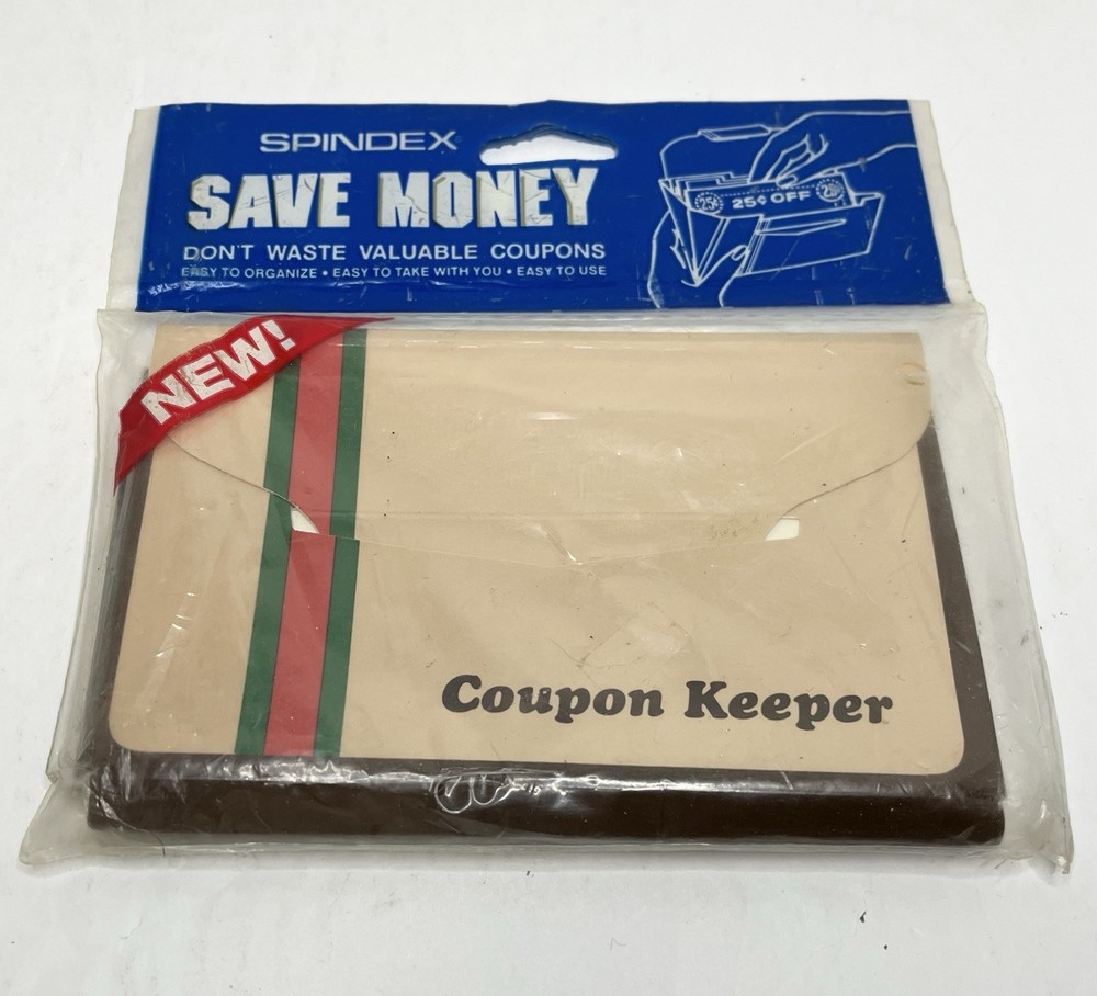 Vintage Spindex Save Money Coupon Keeper
