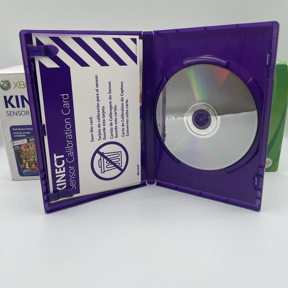 Xbox 360 Kinect Sensor Camera W/ Adventures Game Xbox 360 Kinect