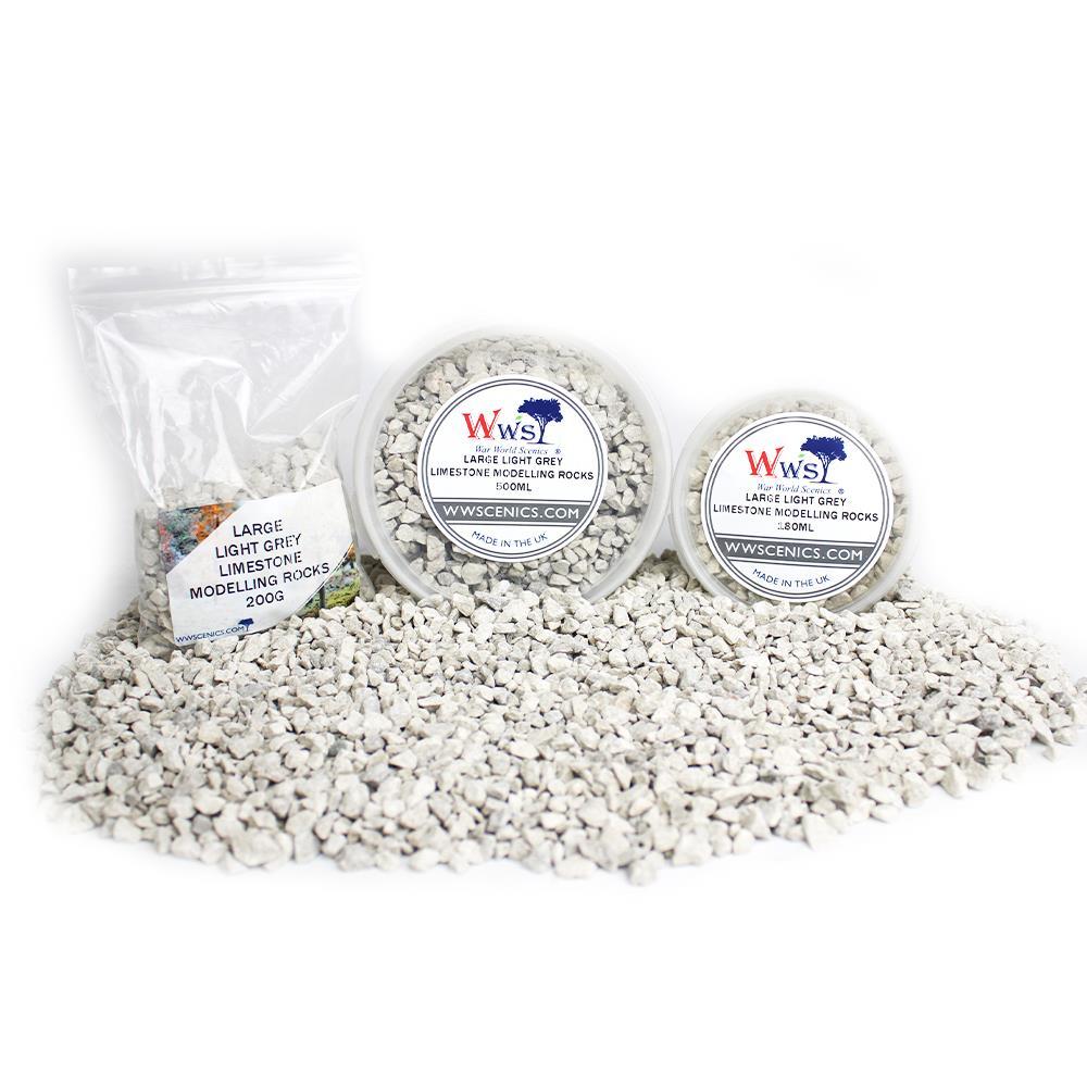 Large Light Grey Limestone Modelling Rocks 6mm | Wargame & Basing Material
