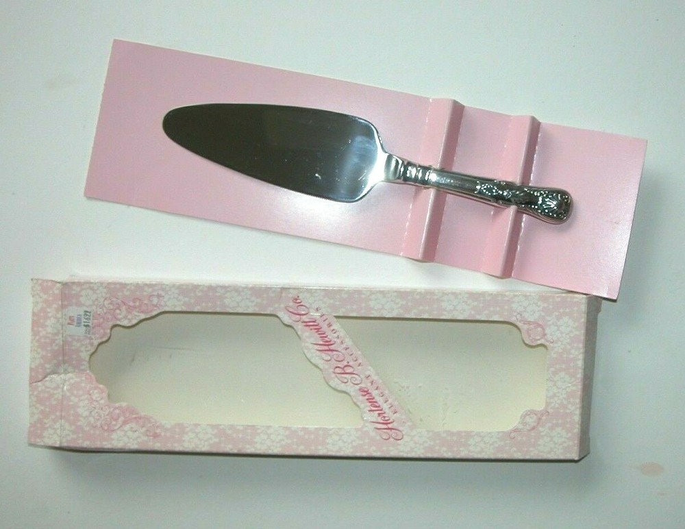 NEW NIB Silver Cake Server Wedding Hortense B Hewitt