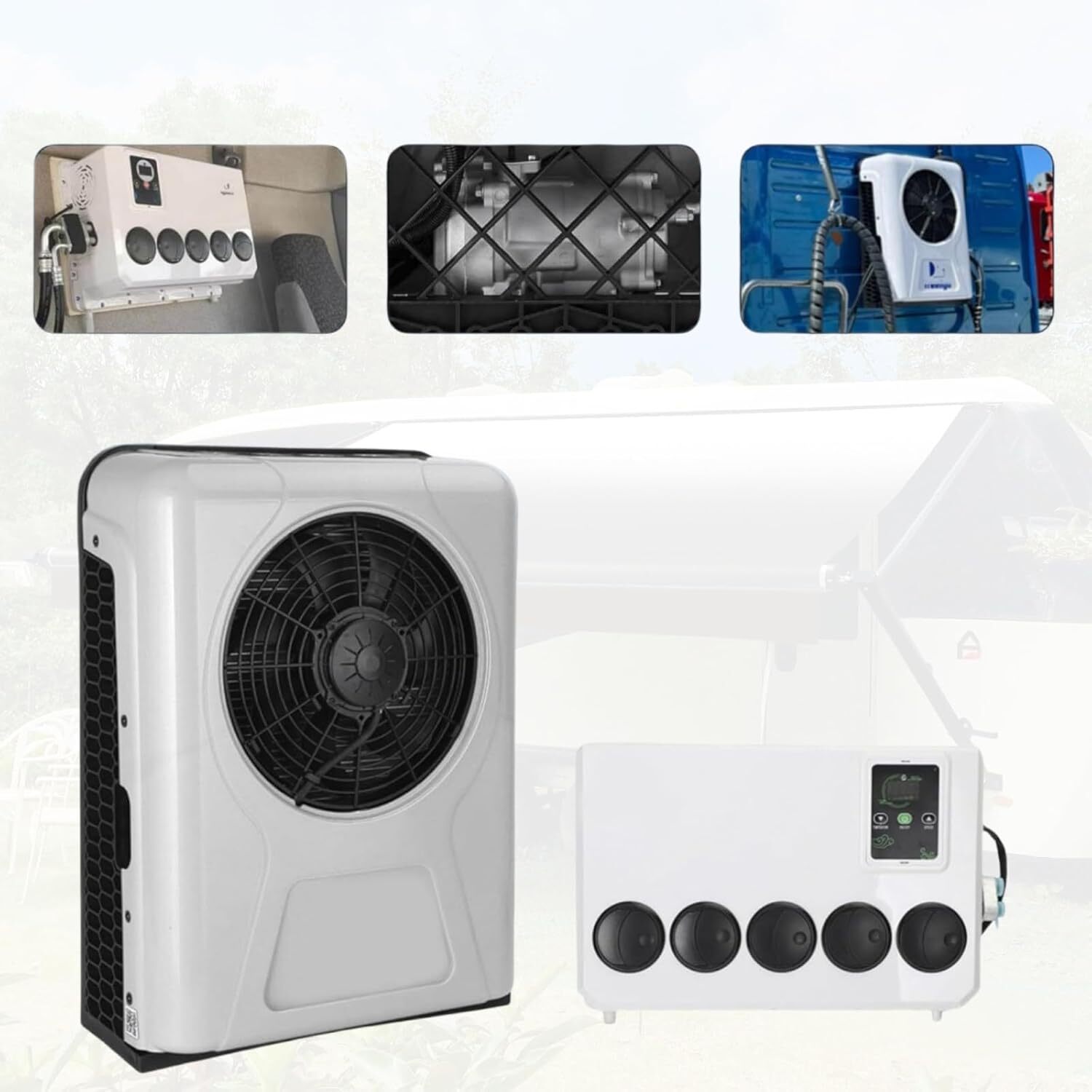 12000BTU 12V Truck Cab Air Conditioner Split AC for Semi Trucks Bus RV Caravan