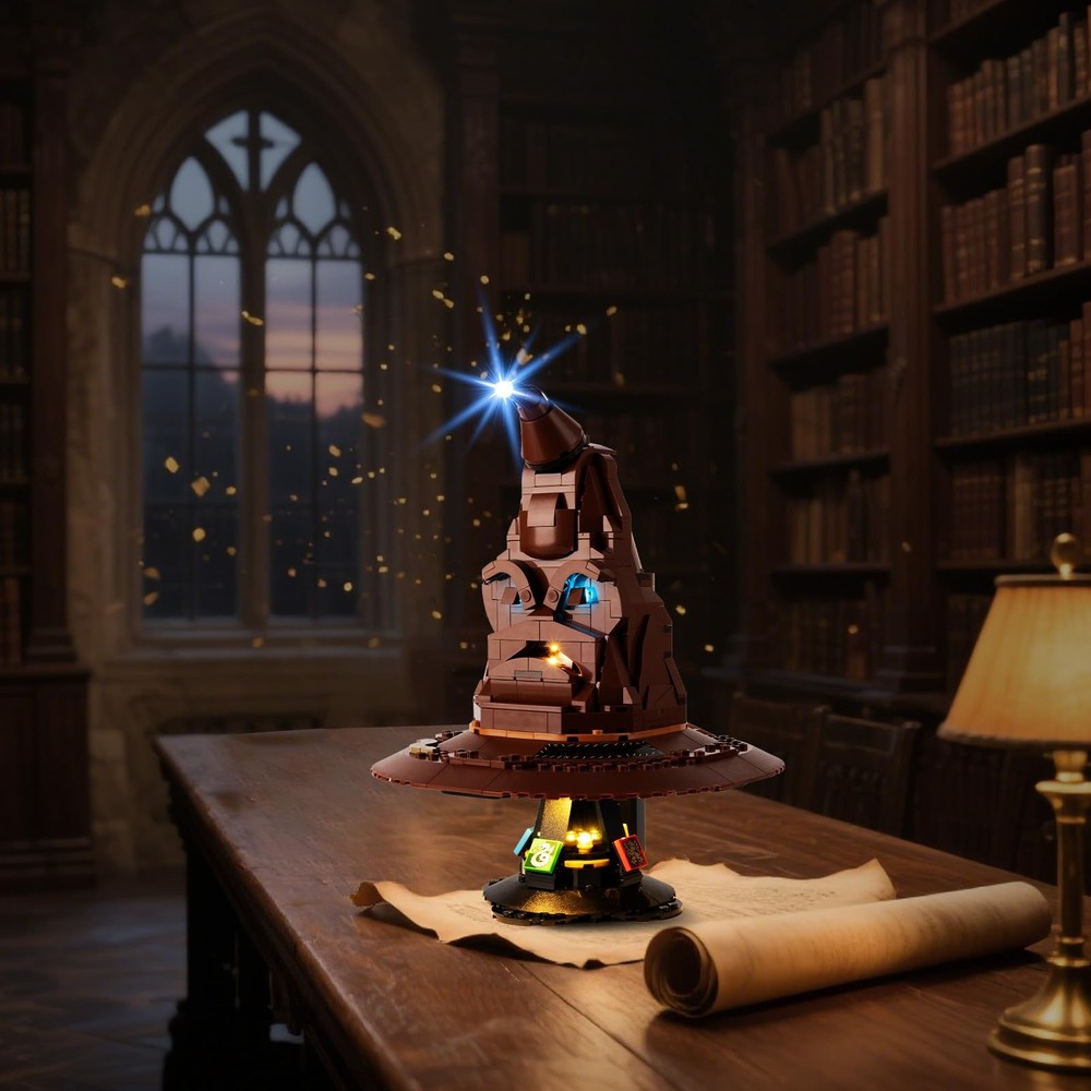 Lighting with Lego 76429 Sorting hat, Upgraded Talking Sorting Hat Model (No ...