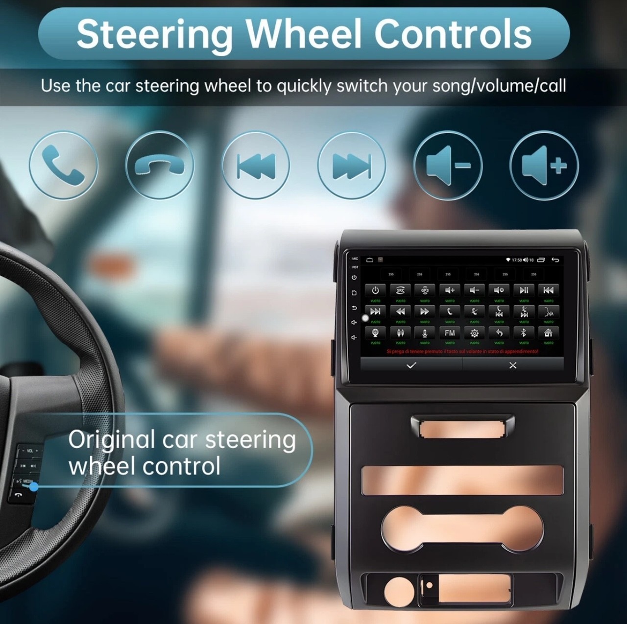 Ford F150 2009-2014 Apple Carplay Android 14 4+32G Car Stereo Radio HEAD UNIT B