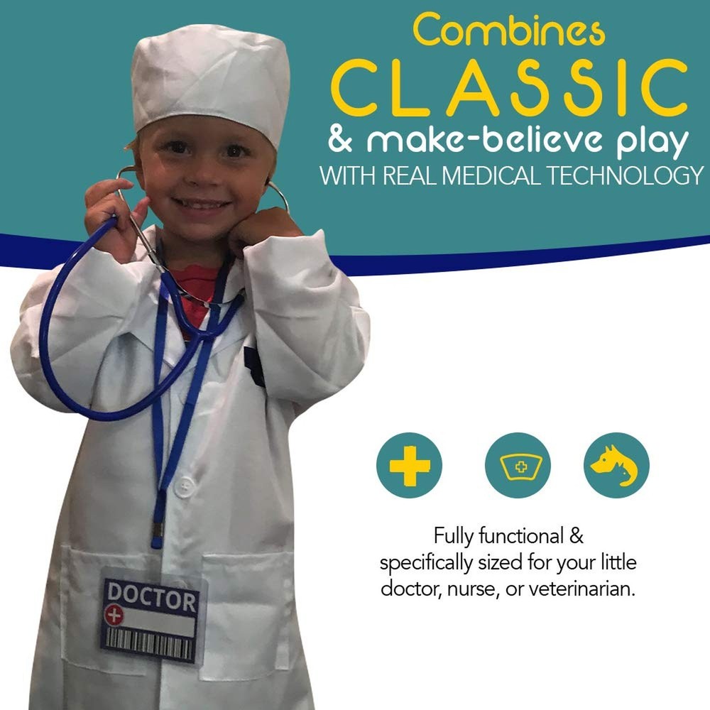 My First Stethoscope Doctor's Kit - Includes Kid Sized Stethoscope, Lab Coat,...