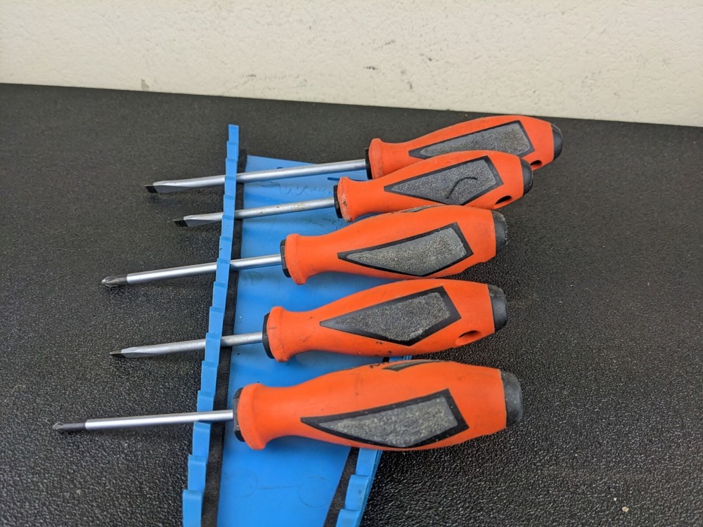 #bi480 Matco Tools 5 Piece Premium Orange Screwdriver Set
