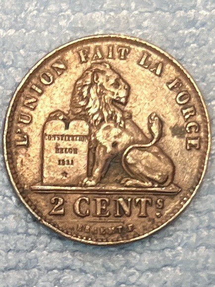 Belgium - 2 centimes 1909