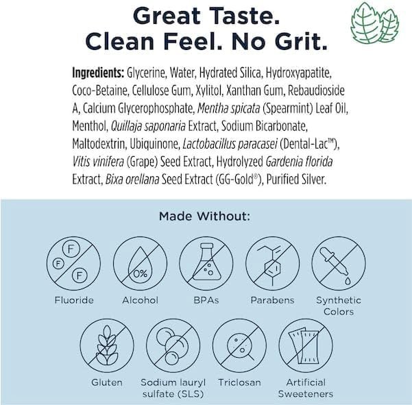 Periobiotic Silver Hydroxyapatite Toothpaste - Fluoride Free Toothpaste with ...