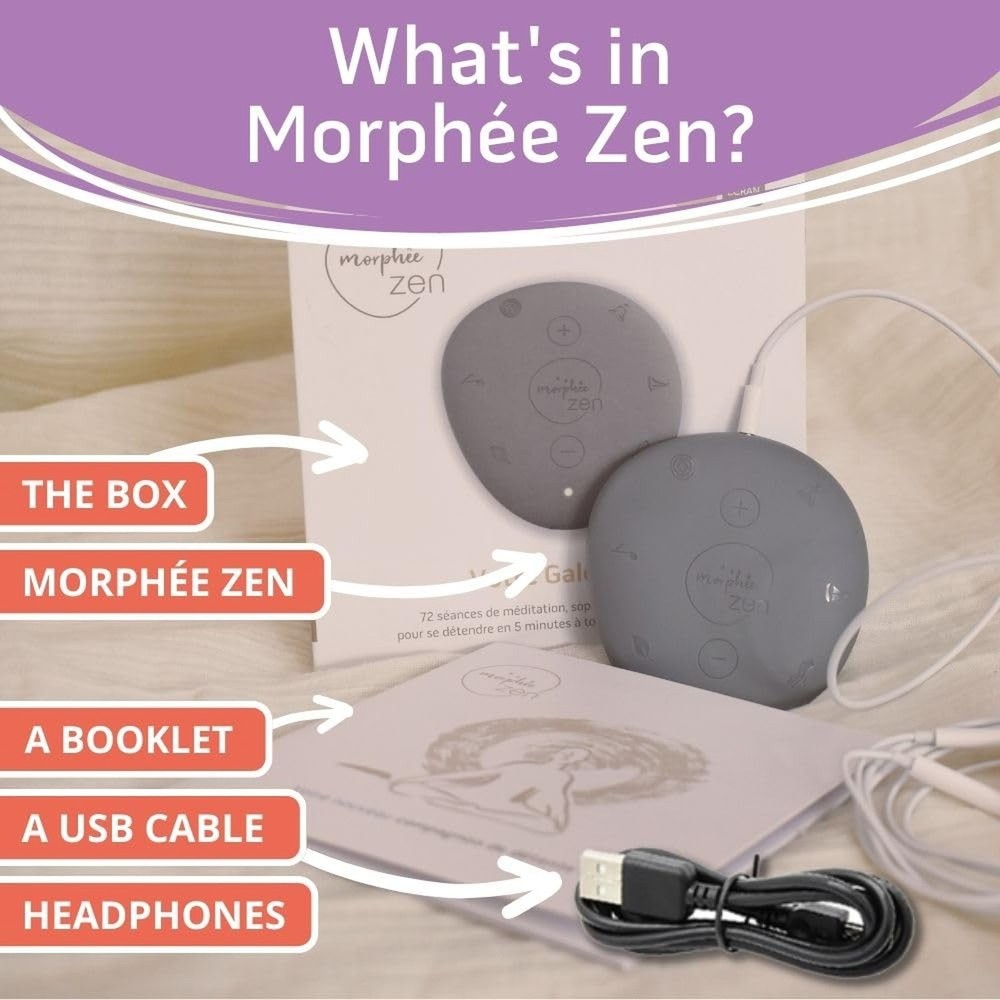Morphée Zen | Guided Meditation Sound Device for Instant Relaxation | Enhan
