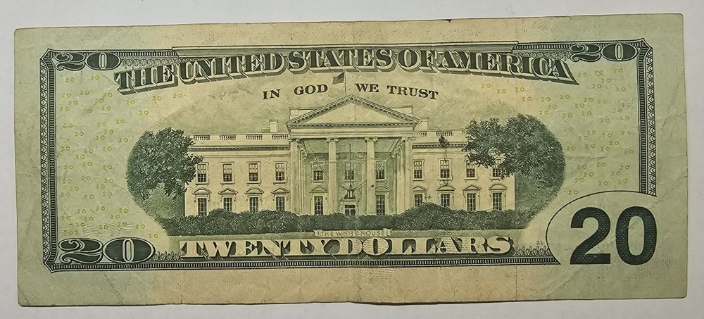 🗯1996 $20 Noticeable Misaligned Cut Error- Federal Reserve Note🗯