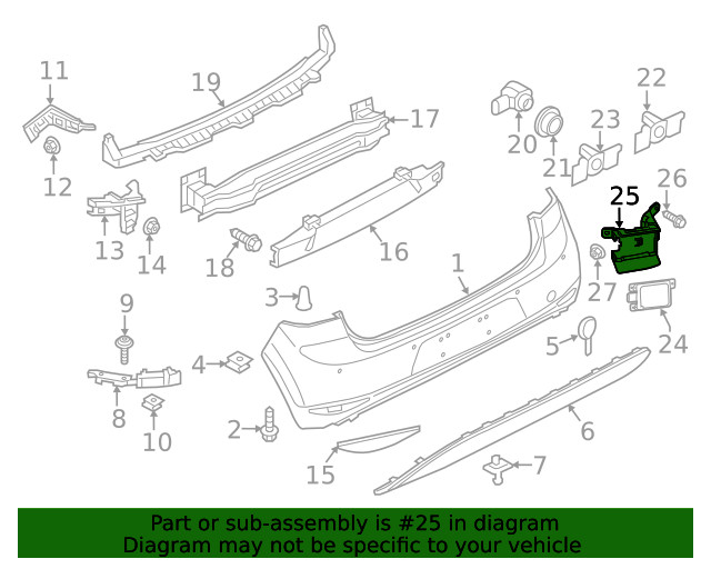 Genuine Volkswagen Mount Bracket 5G6-907-455-A