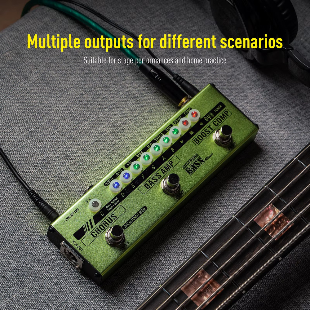 Dapper Bass Mini Stage Session Gigging practice Analog Amp Boost Comp Chorus Ba