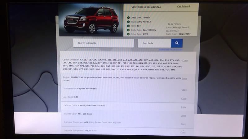 TERRAIN 2017 Glove Box 859949