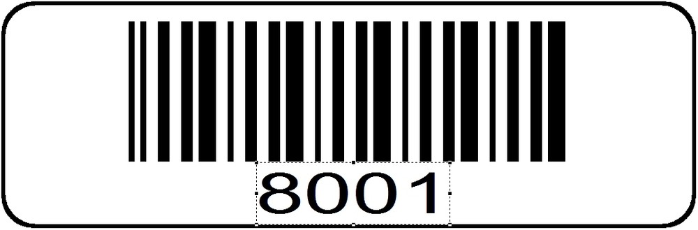 8001 - 9000 Serial Barcode Sequential Stickers Consecutive Number Label Set # 9