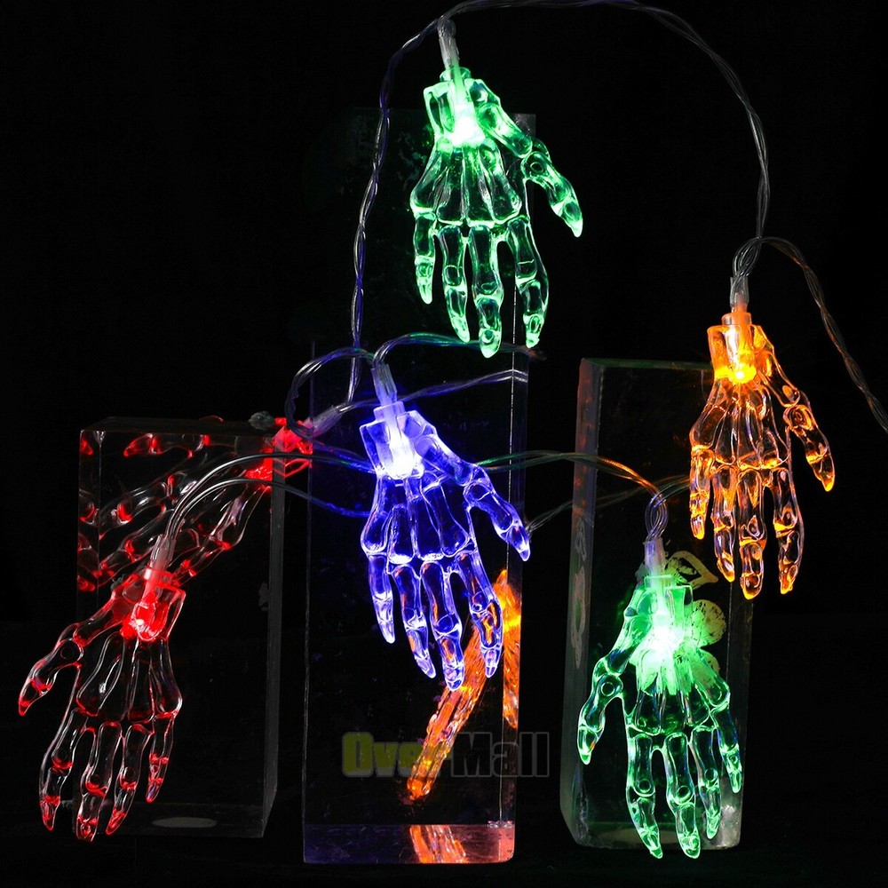 Waterproof LED String Lights: Skeleton & Ghost Battery-Powered Party Decor Lamp