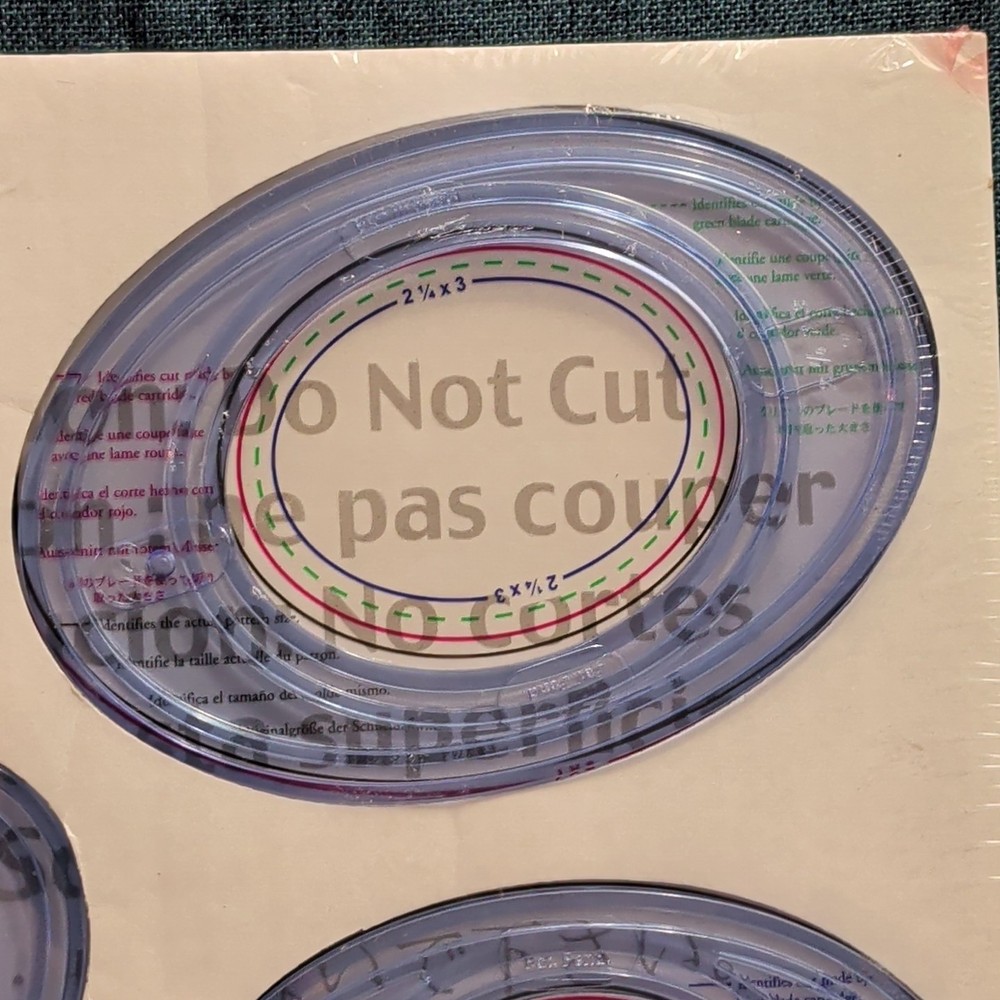 Creative Memories Custom Cutting System 4 Oval Patterns A33 Template Set SEALED