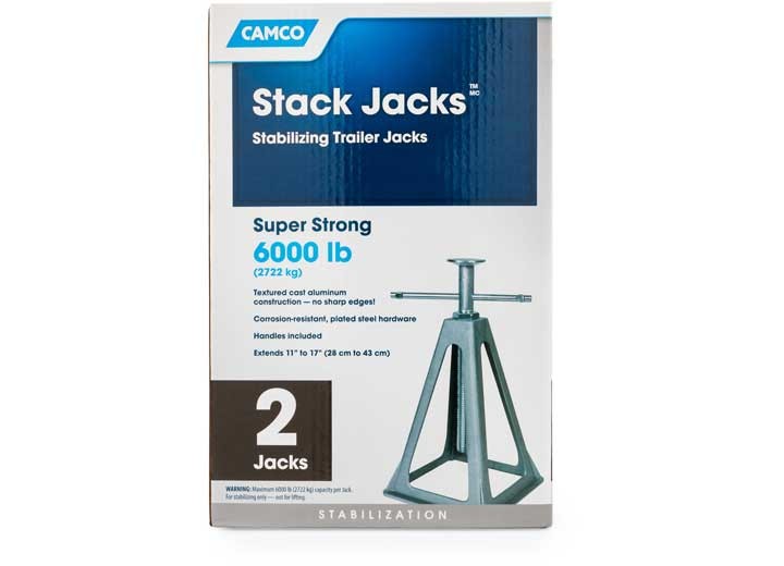 Camco 44561 Stack Jacks Aluminum Stabilizing Trailer Jacks (2-Pack)