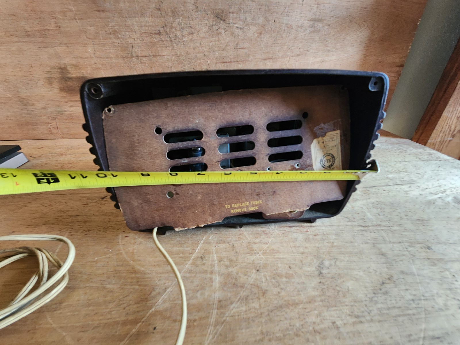 Federal Telephone + Radio Co. 1040TB 1947 Tube Radio Not Working Parts Brown Vtg