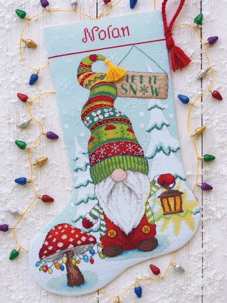 Dimensions Counted Cross Stitch Kit Stocking Gnome