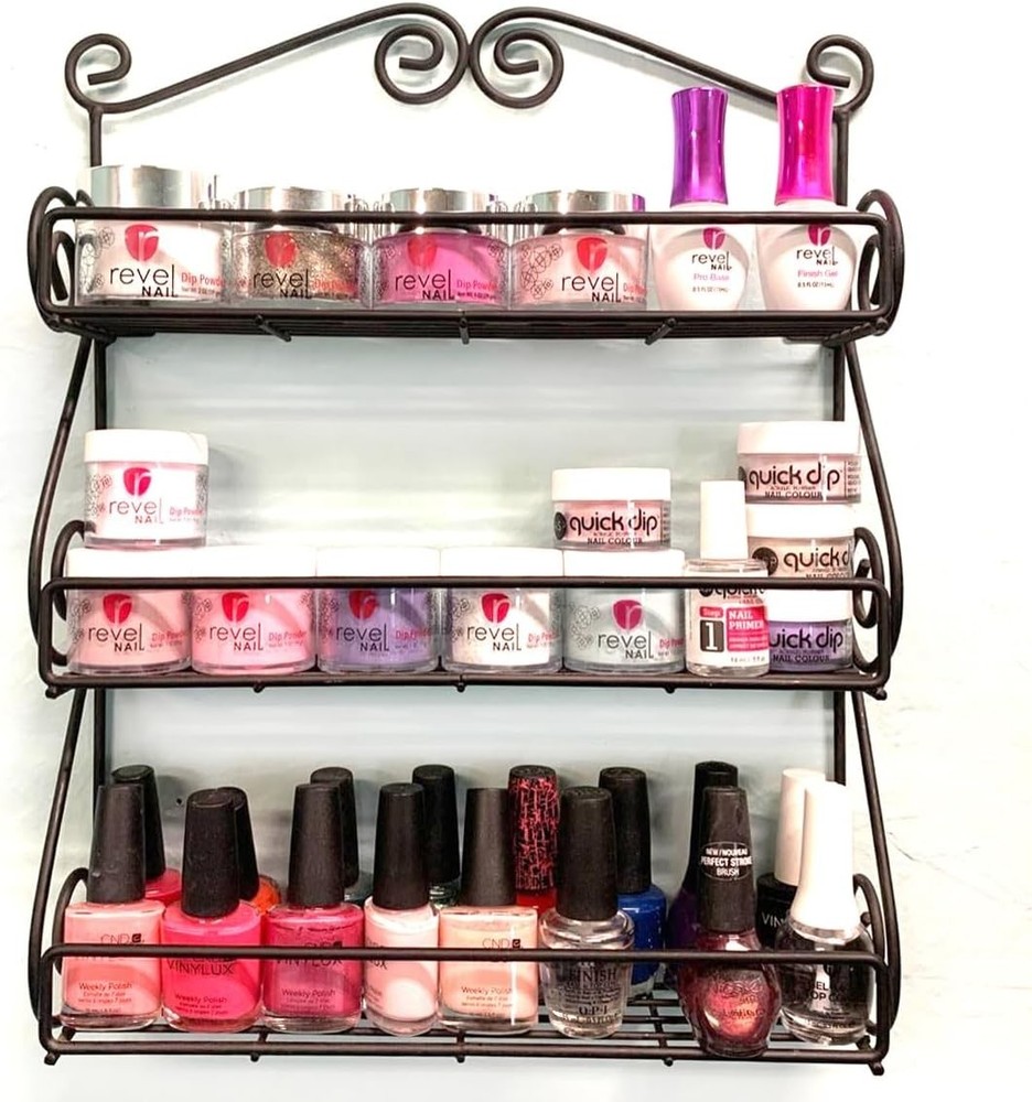 3-Tier Open Wire Spice Rack with Classic Scroll Design for Modern Kitchens