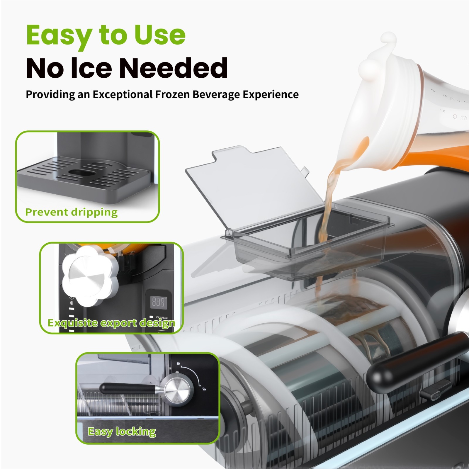 Slushie Machine for Home No Ice Needed, 88 oz Frozen Drink Maker with 6 Preset