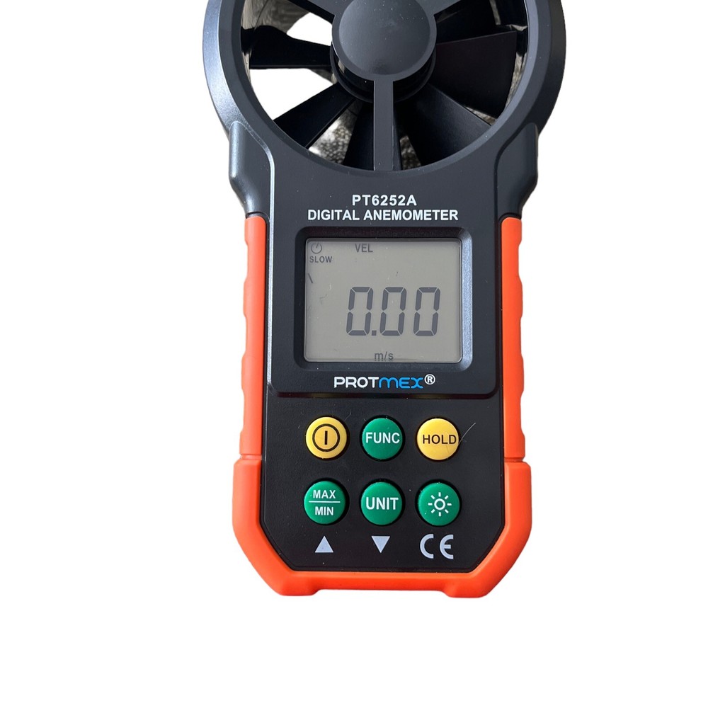 Protmex PT6252A Digital Anemometer Testers Meters Handheld LCD With Soft Case
