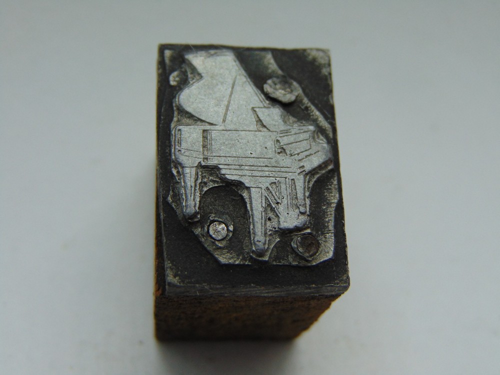 Printing Letterpress Printers Block Tiny Old Piano