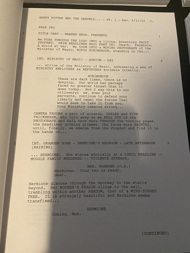 Warner Bros.™ HARRY POTTER SERIES Complete Collection SCREENPLAY Full Script Set